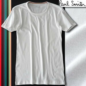 新品 ポールスミス アーティストストライプ 半袖 Tシャツ L 白 【I50993】 Paul Smith カットソー メンズ 吸水速乾 ストレッチ