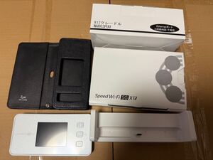 NEC ポケットWi-Fi Speed Wi-Fi 5G X12 クレードル NAR03PUU ケース付き ルーター NAR03 WIMAX