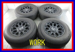 ■中古タイヤホイール■　WORK CRAG BJS 17インチ 8J +20 6H 139.7 DUNLOP PT3 265/70R17 115S FJクルーザー 激安 送料無料 J211