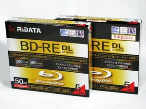 ■　RiDATA　50GB　繰り返し録画用BD-RE DL　５枚パック　２個セット　(BD-RE260PW 2X.5P SC A)