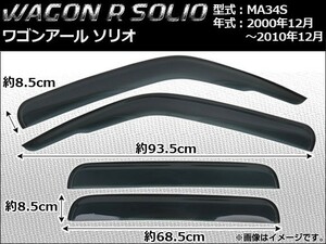 サイドバイザー スズキ ワゴンRソリオ MA34S 2000年12月～2010年12月 ノーマルタイプ AP-SVTH-SU22