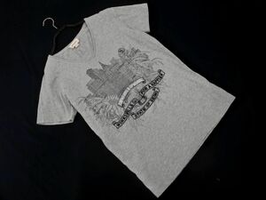 DIESEL ディーゼル Vネック プリント 刺繍 Tシャツ sizeS/グレー ■◆ ☆ eeb3 メンズ