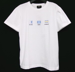 新品★A.P.C★アーペーセー★クルーネック Tシャツ★S★コットン100%★EVAN CODEU M26196