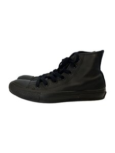 CONVERSE◆ハイカットスニーカー/24.5cm/BLK/レザー/1C075