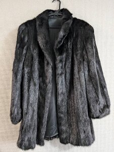 □★1円スタート MG Sable FUR エム ジー セーブル ミンク ファー コート イニシャル入り １３号