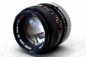 Canon キャノン 純正 FD 50mm 高級単焦点レンズ 1:1.4 S.S.C. 希少な作動品