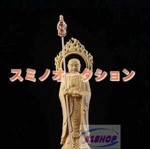 総檜材 地蔵菩薩立像 仏教美術 精密彫刻 仏像 仏師で仕上げ品