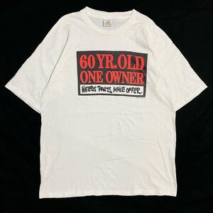 USA製 90s コットン プリント Tシャツ / size L / 60 years old 還暦 60歳 80s 80年代 90年代 60 YR old needs parts make offer