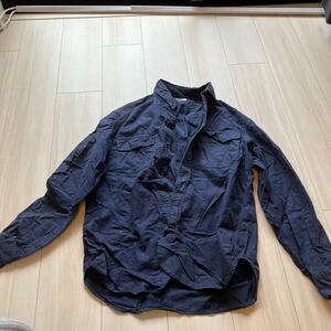 長袖シャツ ネイビー ボタンシャツ size M