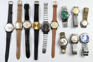 腕時計 12点セット 機械式 RADO/ORIS/BENRUS/CITIZEN/TECHNOS/ENICAR/ORIENT/WALTHAM アンティーク 手巻き自動巻き まとめ売り ジャンク