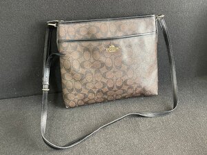 ST0702-34　ゆうパック着払い　COACH　ショルダーバッグ　C1723-F58297　コーチ　シグネチャー　ブラウン系　