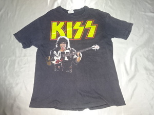 送料185円・C31■ KISS ジーン・シモンズ Tシャツ　XLサイズ　(C)1988　USA製　*商品詳細必読*