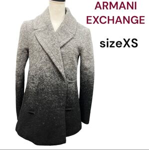 美品　アルマーニエクスチェンジ　グラデーション　美形　ウール混コート　XS ARMANI EXCHANGE アウター ジャケット