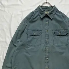 00s L.L.Bean シャツ L ブルー シャンブレー フェード 雰囲気系