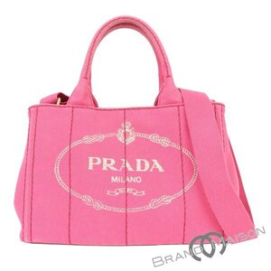 Aランク【プラダ】カナパトート/1BG439/デニム/ピンク/PRADA/トートバッグ/レディース