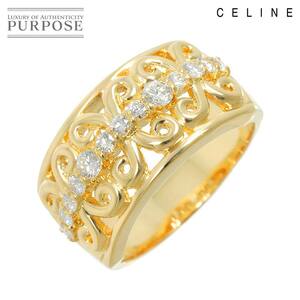 セリーヌ CELINE 14号 リング ダイヤ 0.44ct K18 YG イエローゴールド 750 指輪 Diamond Ring 90232626