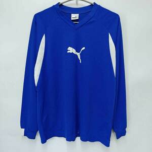 【中古】プーマ ヒットユニオン 長袖 プラシャツ ドライシャツ L-O ブルー メンズ PUMA サッカー フットサル