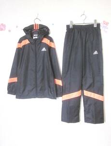 140cm adidas アディダス ウインドブレーカー 上下 セットアップ トレーニングウエア 男の子 女の子 ジュニア 6579