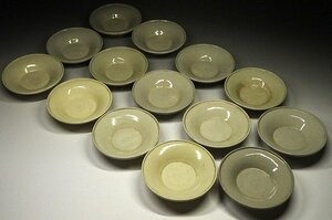 緑屋z■ 時代物　白磁　皿　14枚　i9/4-6848/30-5#60