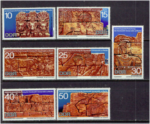東ドイツ 1970年 スーダン遺跡学術調査切手セット