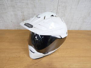 ◇SHOEI ショウエイ／HORNET ADV ホーネット ホワイト Lサイズ(59㎝)　フルフェイス ヘルメット 2016年製 ジャンク品＠100