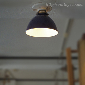 陶器 ブラケット ライト + エナメル ホーロー ブルー シェード 壁付 照明 天井ライト カフェ・店舗 照明 ランプ レトロモダン C190306 