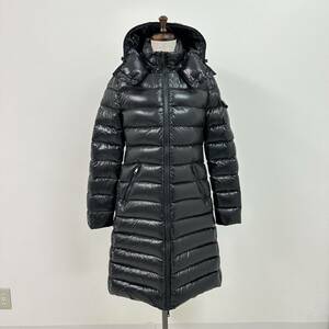 2017 MONCLER モンクレール MOKA モカ LONG DOWN JACKET COAT ロング ダウン ジャケット コート 袖 ワッペン BLACK ブラック サイズ 1