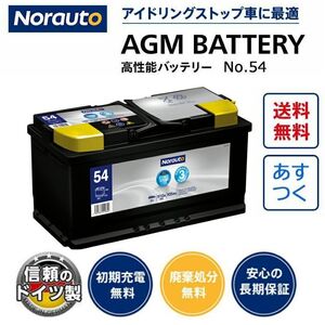 Norauto AGMバッテリー No.54 105Ah 910CCA H9/LN6 輸入車用バッテリー ドイツVARTA製 | VARTA H15 605901095 BLA-105-L6 LN6に互換