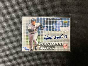 2004 Upper Deck Signature Stars Blue Ink Hideki Matsui 直筆サインカード 324枚限定