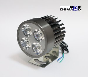 ◆即日発送◆汎用 灰 4連 LED フォグランプ 車外灯 クレアスクーピーi クレージュタクト ジャイロUP