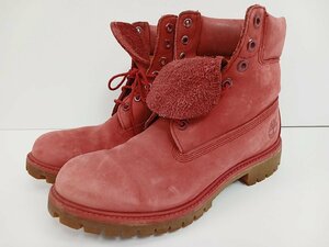 [16B-66-032-1] Timberland ティンバーランド レースアップブーツ A1149 A0517 26cm レッド 中古