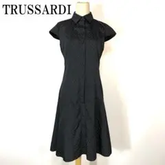 TRUSSARDI トラサルディ シャツワンピース ブラック 38 B7417