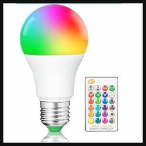 【開封のみ】 Haian Support LED電球 E26口金 40W形相当 6W 500LM 昼白色 RGB 16色 調光調色 カラフル マルチカラー 16色選択可 送料込★