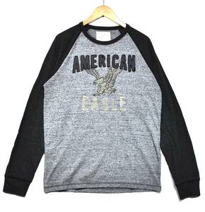 【AMERICAN EAGLE】アメリカンイーグル 長袖Tシャツ ロンT グレー M 古着良品