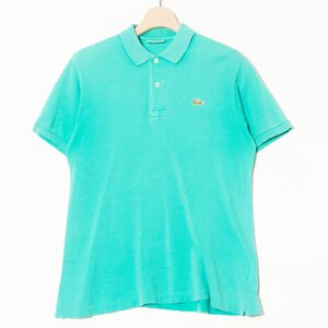 メール便◯ CHEMISE LACOSTE シュミーズ ラコステ サイズ18 半袖 プルオーバー ポロシャツ グリーン メンズ 春夏 カジュアル 紳士