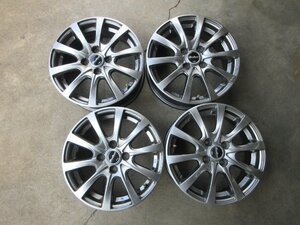 7436Y1○15×5 1/2Ｊ PCD100 4H +50 EuroSpeed アルミホイール 　4本 JW 　フィット フリード等【本州四国九州送料無料】