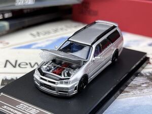 1/64 ZOOM 日産　NISSAN GTR R34 WAGON ワゴン　シルバー