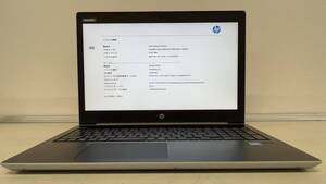 中古ノートパソコン★HP ProBook 450 G5 Celeron(R) CPU 3865U/@1.80GHz/8GB/os無し/15インチ以上★a2