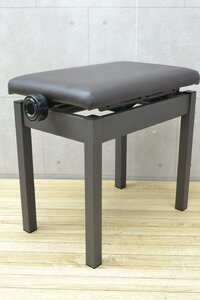 C1374■ピアノ椅子■高低調整自在(46cm～53cm)■黒