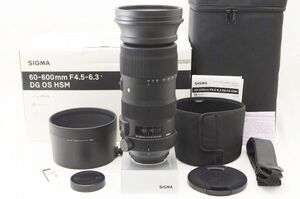 ☆極上美品☆ SIGMA シグマ 60-600mm F4.5-6.3 DG OS HSM Sports 元箱 付属品 Canon用 ♯24122701