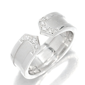 カルティエ Cartier Cドゥ カルティエ K18WG ダイヤモンド C2 リング #50 ホワイトゴールド750 指輪 ジュエリー