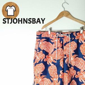 【STJOHNSBAY サーフパンツ2XL ショートパンツ海外古着 総柄A804