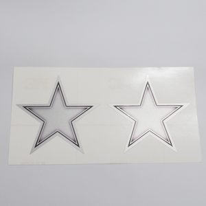 （シルバー）スター 星 マーク ステッカー 2枚セット 星マーク カッティング 10cm 星のシール かっこいい 銀 星型 シール