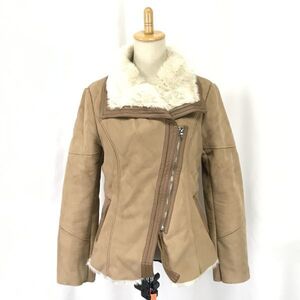 カシュカシュ/cache cache★ムートン?ライダースジャケット【レディースL-XL　175/96A/茶/brown】Coats/Jackets/Jumpers◆BH403