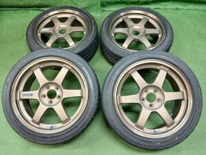 VOLK　TE37/DL17インチ4本セット 　RAYS　7.5J　100　+48　215/45R17　鍛造　上尾