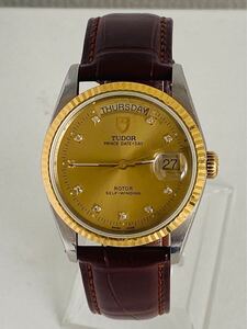 TUDOR チュードル チューダー Prince Date Day プリンスデイトデイ 76213 36mm Men’s メンズ watch 腕時計 AT 自動巻 18K YG 18金 稼働中