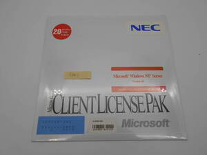 F/#新品未開封 Microsoft Client License Pak WindowsNT Server version 4.0 express 5800 20cal /SPA12 クライアントアクセスライセンス