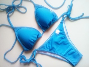 bra42 ◎【通常価格3580円】　ビキニスブラジル　シンプル　ブラジリアンビキニ　ターコイズ　111 S～Mサイズ ◎