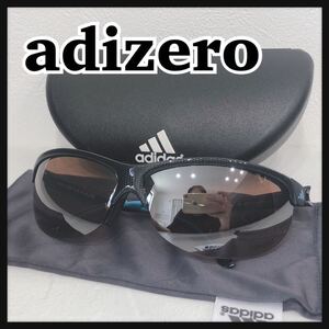 ☆adidas☆ アディダス Adizero アディゼロ サングラス スポーツサングラス ブラック ブラウンレンズ カラーレンズ 収納ケース 送料無料