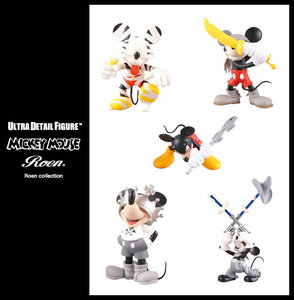 未開封 MEDICOM TOY x Roen ミッキーフィギュアセット UDF MICKEY MOUSE（Roen collection）検デッドストックアーカイブ